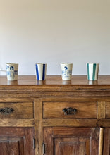 Load image into Gallery viewer, Green Striped Ceramic Tumblers
