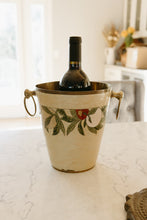 Load image into Gallery viewer, French Enamel and Brass Ice Bucket
