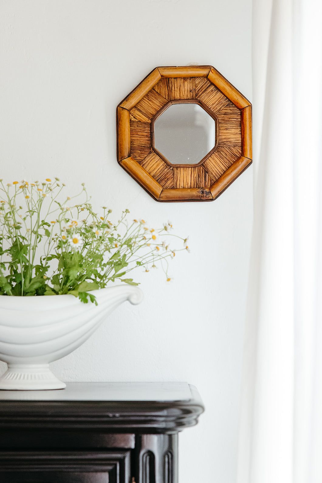 Set of Three Rattan Mirrors