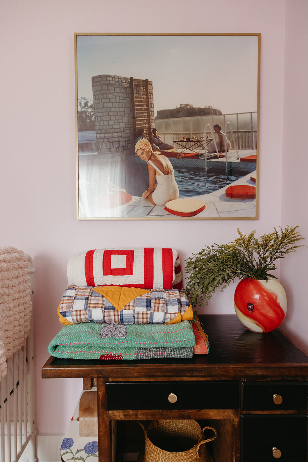 Red Block Print Quilt