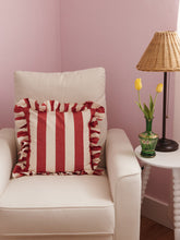 Load image into Gallery viewer, Striped Ruffle Pillow
