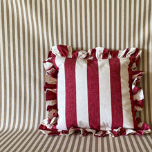 Load image into Gallery viewer, Striped Ruffle Pillow
